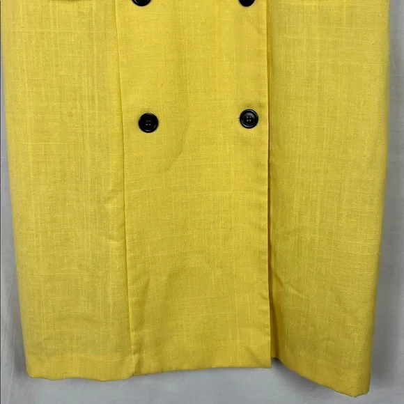 Vintage Union Made Damon Petite Yellow Button Up Career Dress - Picture 2 of 14
